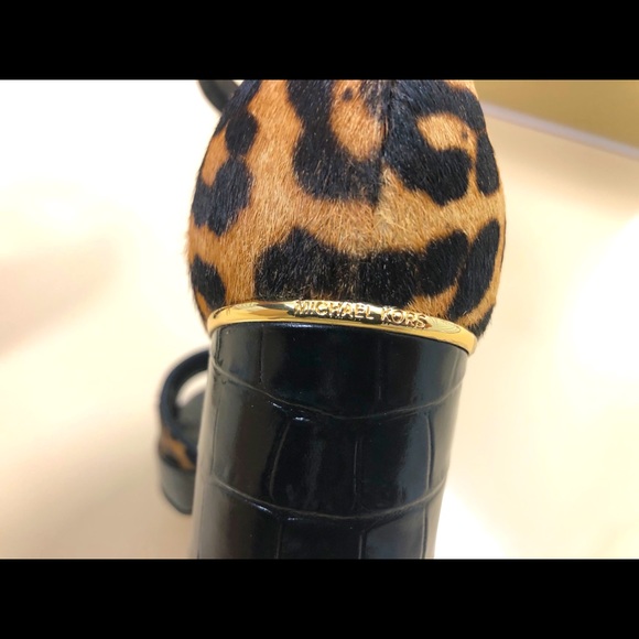 Michael Michael Kors Amal Platform Sandal calf hair leopard - Picture 5 of 7